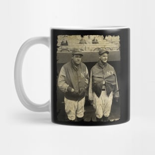 Babe Ruth and Lou Gehring, Former Captain of The New York Yankees Mug